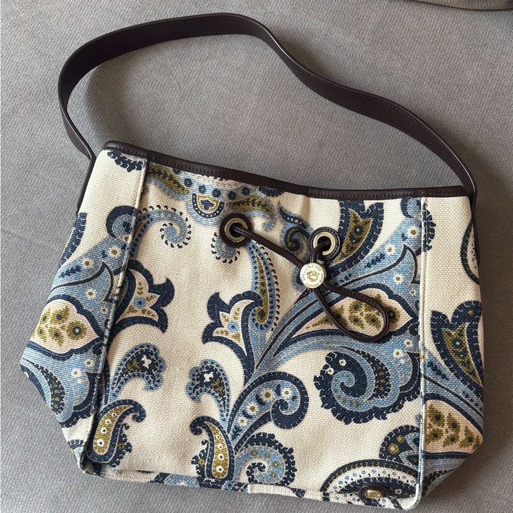 Spartina 449 Blue and Cream Paisley Shoulder Bag